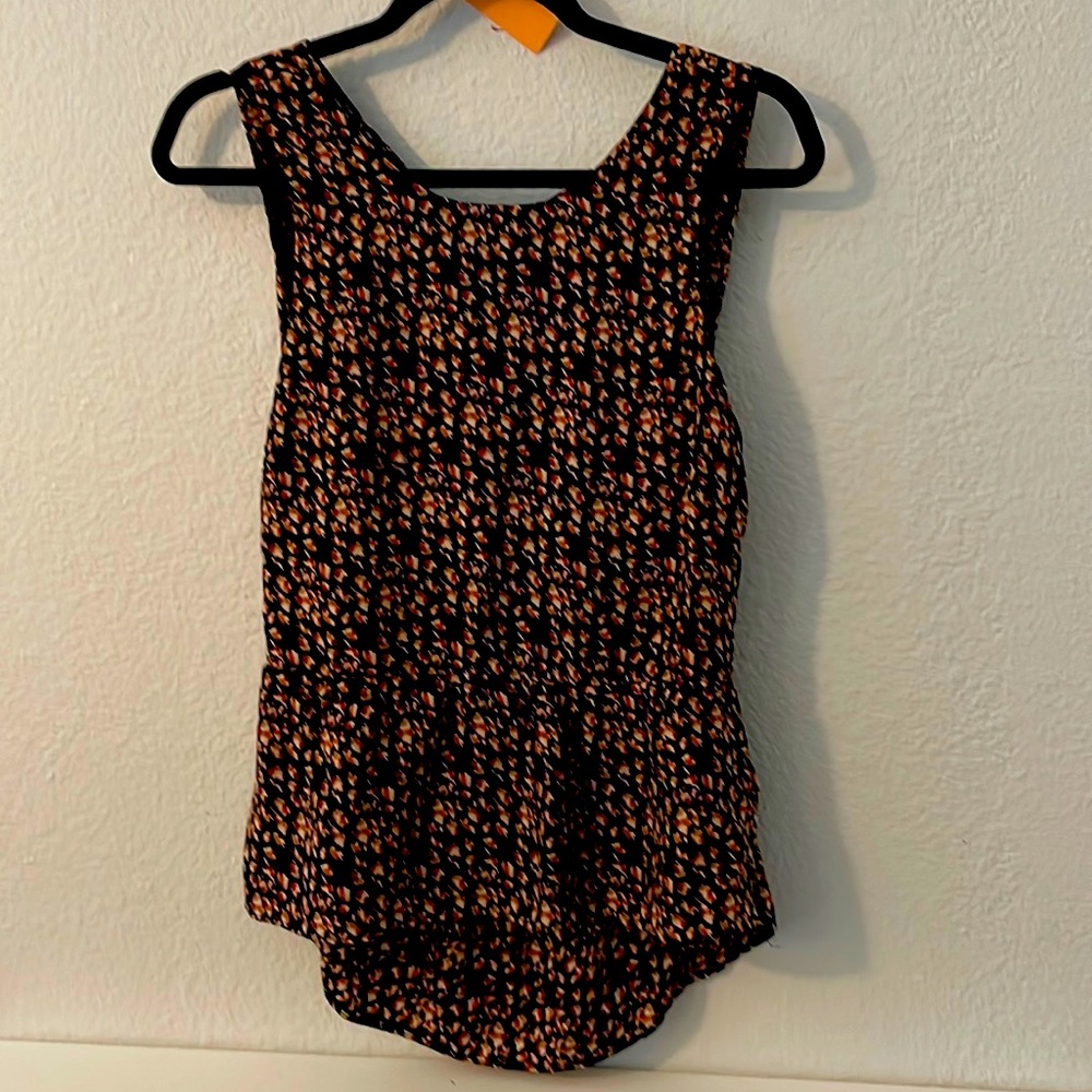 #117 Peplum Neutral Open Back Business Blouse